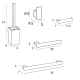 Conjunto de accesorios de baño Manillons Torrent Natura 1900 Croquis 6