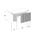 Mueble de baño madera maciza de fresno con encimera de madera Bruntec Evo Curve Croquis 3