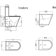 Pack inodoro mate + cisterna + bidé Bruntec Lisboa Croquis 4
