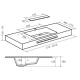 Lavabo suspendido Bruntec Miami Croquis 2