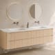 Conjunto de mueble de baño con lavabo Solid Surface Bruntec Duna Croquis 13