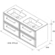 Conjunto mueble de baño Salgar Runa Croquis 16