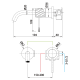 Grifo de lavabo empotrado Imex Bless Croquis 27