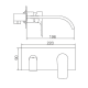 Grifo de lavabo empotrado Imex Malta Croquis 2