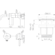 Grifo de lavabo empotrado Imex Monza + Válvula click-clack de Imex Croquis 5