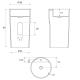 Lavabo de pedestal de Hidronatur Chelva Croquis 4