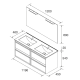 Conjunto mueble de baño Salgar Attila Croquis 14