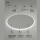 Espejo de baño con luz LED Ledimex Oval Detalle 5