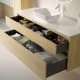 Mueble de baño madera maciza con encimera de solid surface Bruntec Alpes 1 Detalle 2