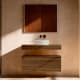 Mueble de baño con encimera de madera 10 cm de altura en color Valenti con cajonera Visobath Nomad Principal 1