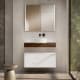 Mueble de baño con encimera de madera 10 cm de altura en color Valenti con cajonera Visobath Nomad Principal 1