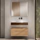 Mueble de baño con encimera de madera 10 cm de altura en color Valenti con cajonera Visobath Nomad Principal 0