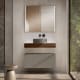 Mueble de baño con encimera de madera 10 cm de altura en color Valenti con cajonera Visobath Nomad Principal 3