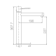 Grifo de lavabo Imex Milos Stick Croquis 9