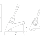 Grifo de lavabo temporizado Unisan Eco PMR Croquis 1
