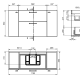 Conjunto mueble de baño con banquillo VisoBath Verso Croquis 12