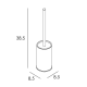 Escobillero de baño a suelo Manillons Torrent Eco 6500 Croquis 7