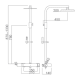 Conjunto de ducha Imex Nassau Croquis 6