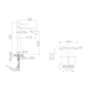 Pack Grifo de lavabo caño alto Imex Monza + Válvula click-clack Croquis 5