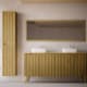 Mueble de baño con encimera de madera maciza con patas Bruntec Alpes 15 Principal 1