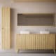 Mueble de baño con encimera de madera maciza con patas Bruntec Alpes 15 Principal 0
