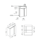 Conjunto mueble Coycama de baño fondo reducido 22 cm Versa Croquis 6