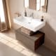 Conjunto mueble de baño Viso con lavabo de cerámica 12 cm de altura y cajonera Nomad Principal 13