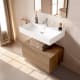 Conjunto mueble de baño Viso con lavabo de cerámica 12 cm de altura y cajonera Nomad Principal 11