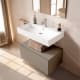 Conjunto mueble de baño Viso con lavabo de cerámica 12 cm de altura y cajonera Nomad Principal 10