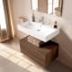 Conjunto mueble de baño Viso con lavabo de cerámica 12 cm de altura y cajonera Nomad Principal 8