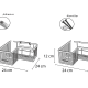 Estante para ducha Bruntec 600 Croquis 4