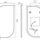 Espejo de baño con luz LED Ledimex Cardiff Croquis 6