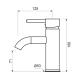 Grifo de lavabo Lluvibath Cronos Croquis 1