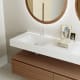 Conjunto de mueble de baño con doble lavabo solid surface y cajonera Bruntec Alpes 4 Detalle 3