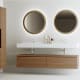Conjunto de mueble de baño con doble lavabo solid surface y cajonera Bruntec Alpes 4 Principal 0