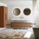 Conjunto de mueble de baño con doble lavabo solid surface y cajonera Bruntec Alpes 4 Croquis 7