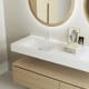 Conjunto de mueble de baño con doble lavabo solid surface y cajonera Bruntec Alpes 4 Detalle 2