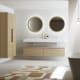 Conjunto de mueble de baño con doble lavabo solid surface y cajonera Bruntec Alpes 4 Ambiente 6