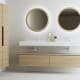 Conjunto de mueble de baño con doble lavabo solid surface y cajonera Bruntec Alpes 4 Principal 1