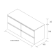 Mueble de baño para lavabo sobre encimera Salgar Bequia Croquis 12
