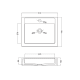 Lavabo encastrado Coycama Darya Croquis 19