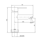 Grifo de lavabo GME Iony Croquis 3