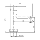Grifo de lavabo GME Iony Croquis 2