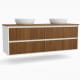 Mueble de baño madera maciza con encimera de madera Bruntec Alpes 18 Principal 3