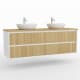 Mueble de baño madera maciza con encimera de madera Bruntec Alpes 18 Principal 2