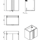 Conjunto mueble de baño fondo reducido 40 cm Visobath Lagos Croquis 3