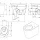 Pack inodoro + cisterna empotrada Unisan Sanindusa Urb.y Plus Croquis 8