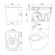 Pack inodoro + cisterna empotrada Unisan Sanindusa Urb.y Plus Croquis 7