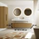 Mueble de baño con encimera solid surface y cajonera Bruntec Alpes 4 Croquis 7