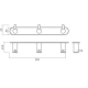 Percha de baño triple Medimex Essential Croquis 6